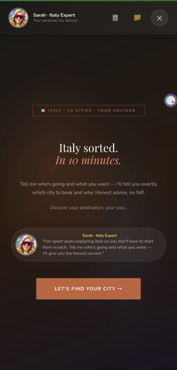 App home screen